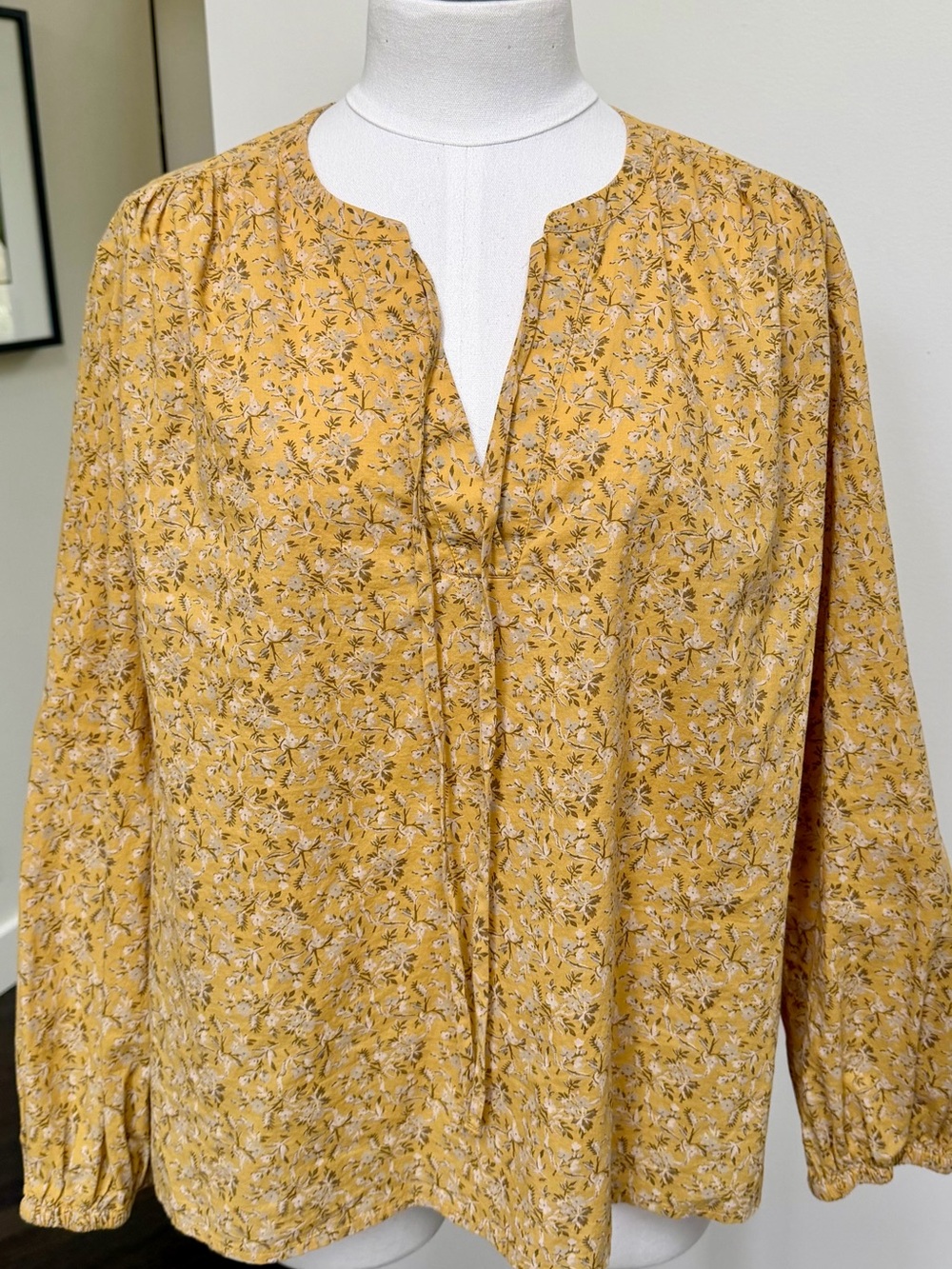Melrose and Market Boho Floral Peasant Blouse